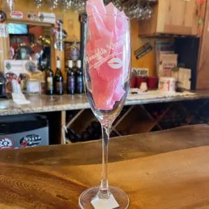 Naughti Wines Champagne Glass