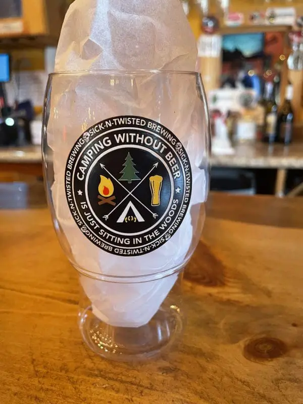 Sick N Twisted 18oz Tossware Beer Glass - Image 2