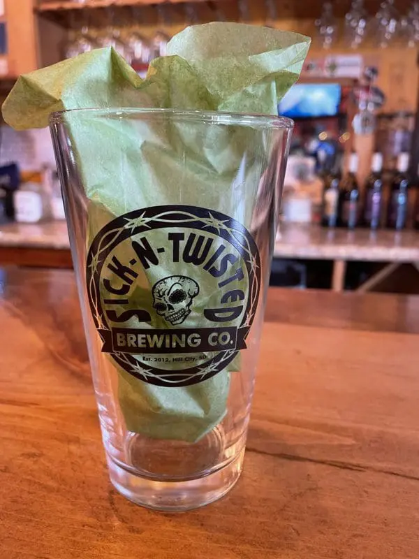 Sick N Twisted 18oz Tossware Beer Glass