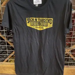 Camp Badge T-Shirt Front in Black