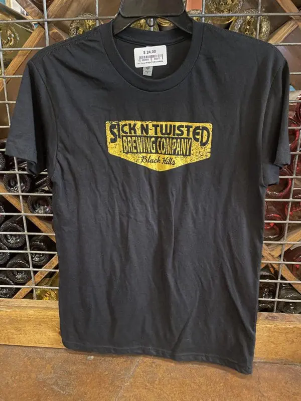 Camp Badge T-Shirt Front in Black