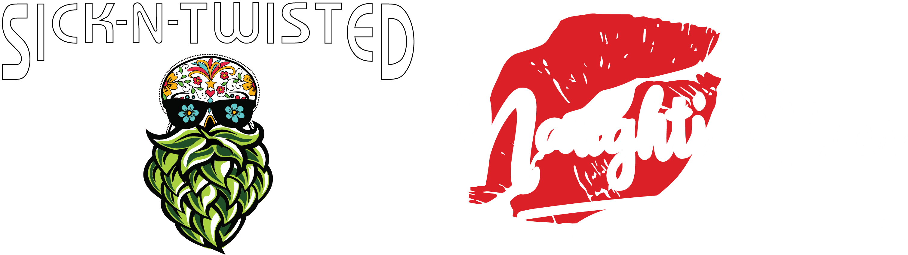 Sick-N-Twisted and Naughti Wines Logos