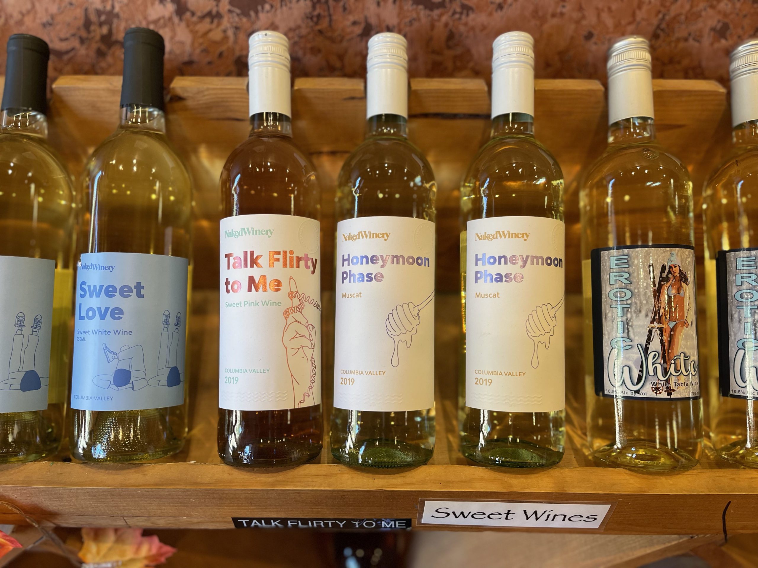 Sweet Wines Whine Selection Display