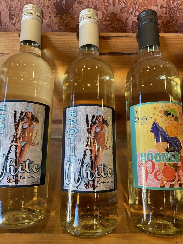 Erotic White White Table Wine and Nooner Peach Wine