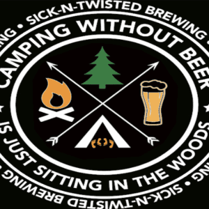 camping without beer is just sitting in the woods logo