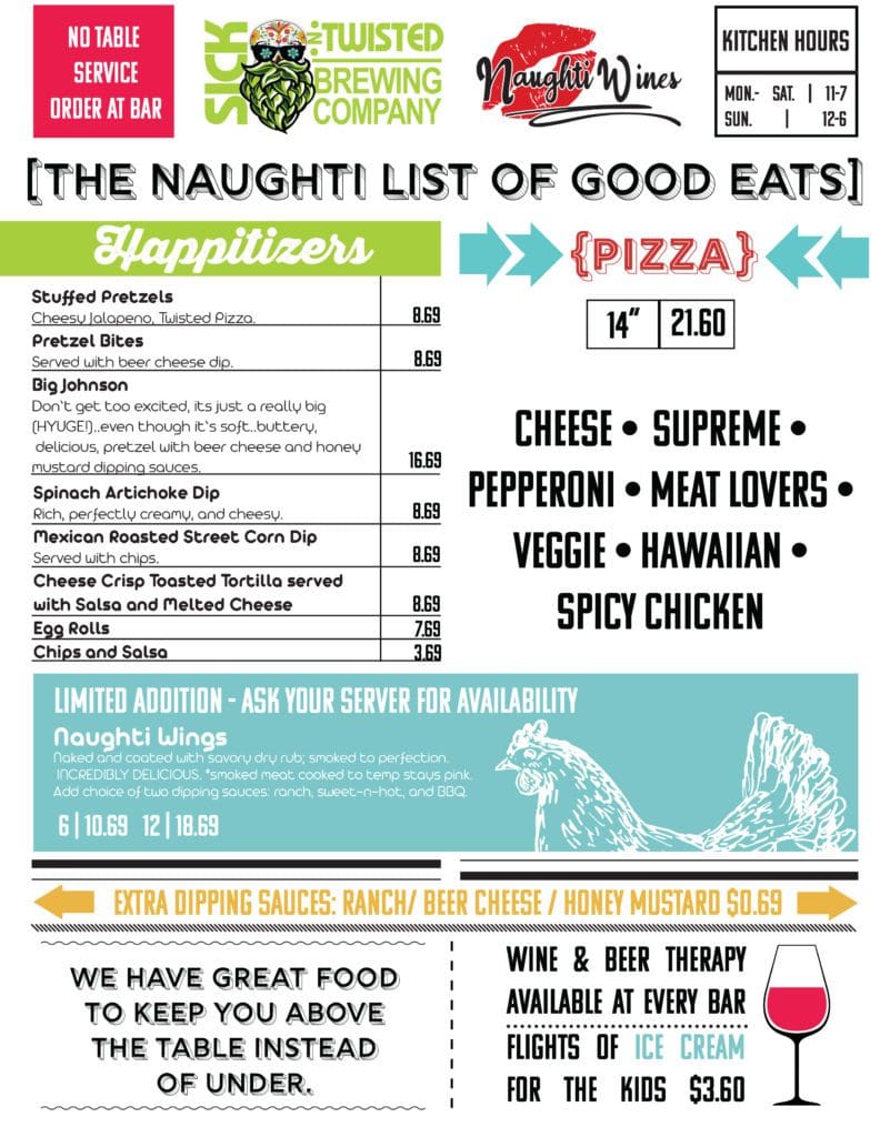 Deadwood Food Menu